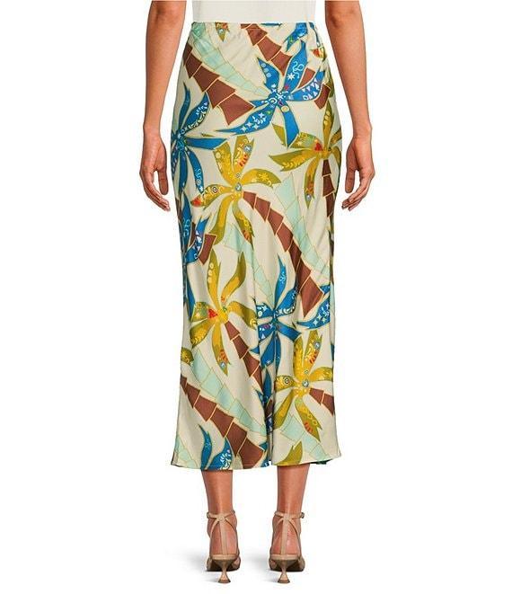 Never Fully Dressed Dorris Tropical Palm Print Pull-On Maxi Skirt Product Image