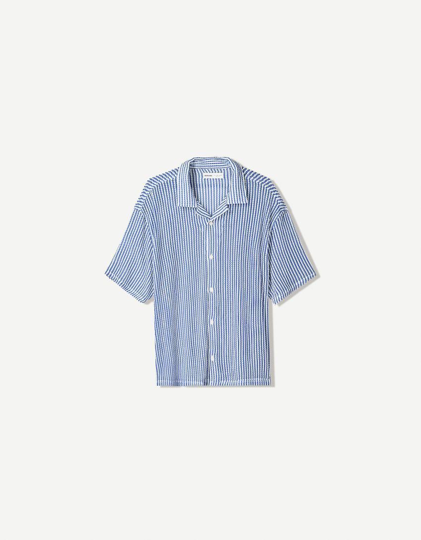 Striped short sleeve shirt Product Image