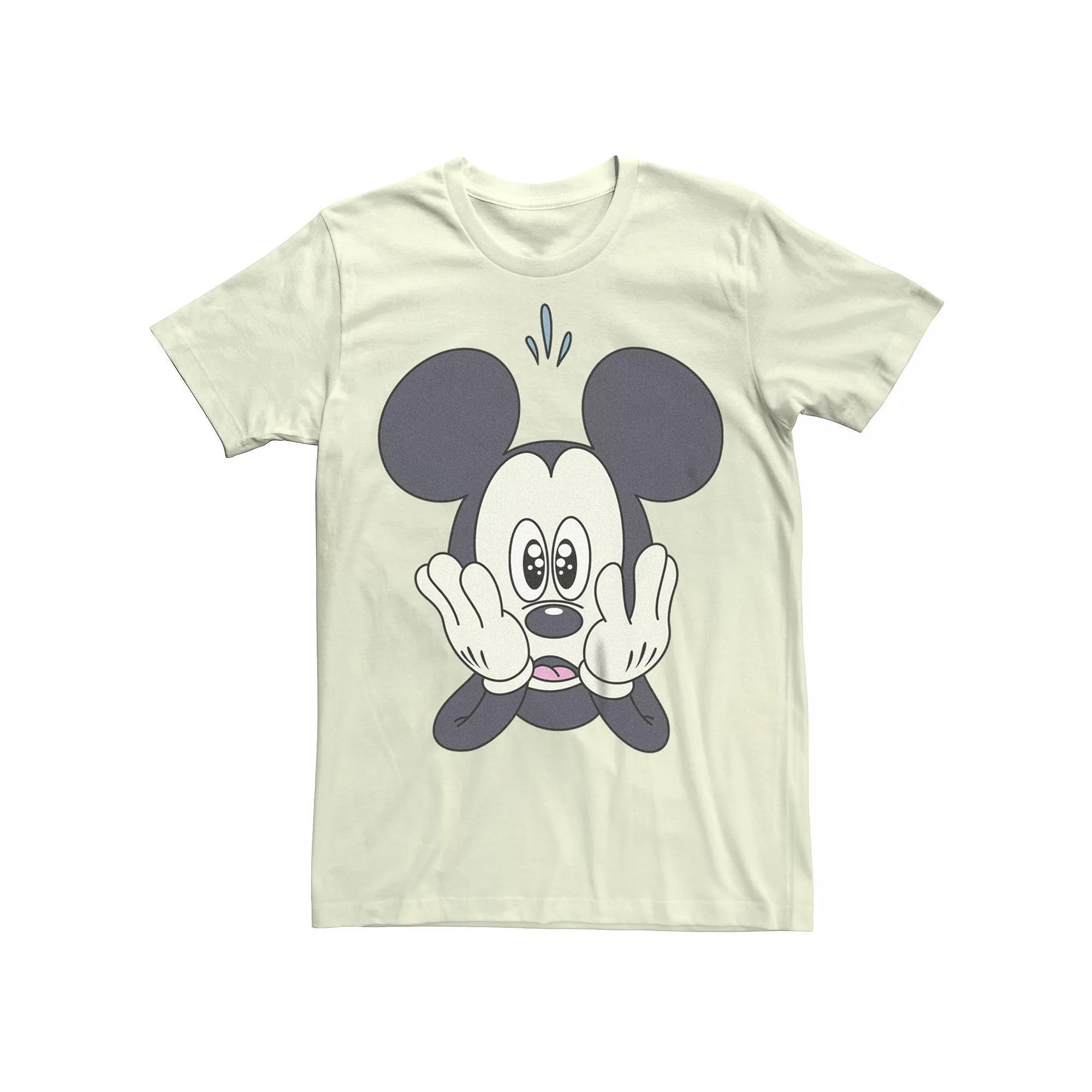 Disney's Mickey Mouse Amazed Face Men's Tee, Size: Medium, Natural Product Image