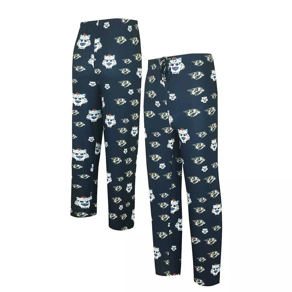Men's Concepts Sport Navy Nashville Predators Gauge Allover Print Knit Sleep Pants, Size: XL, Pdt Blue Product Image