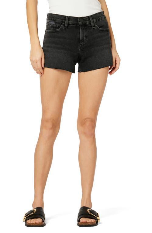 Hudson Jeans Gemma Mid-Rise Shorts in Jet (Jet ) Women's Shorts Product Image
