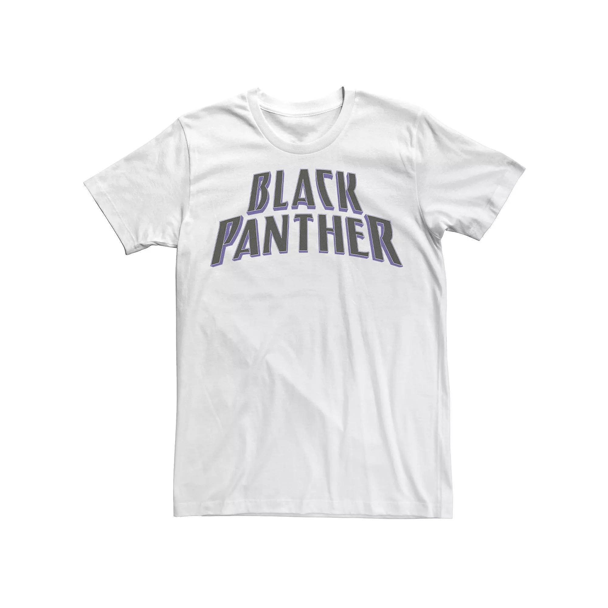 Men's Marvel Black Panther Movie Logo Tee, Size: 3XL, White Product Image