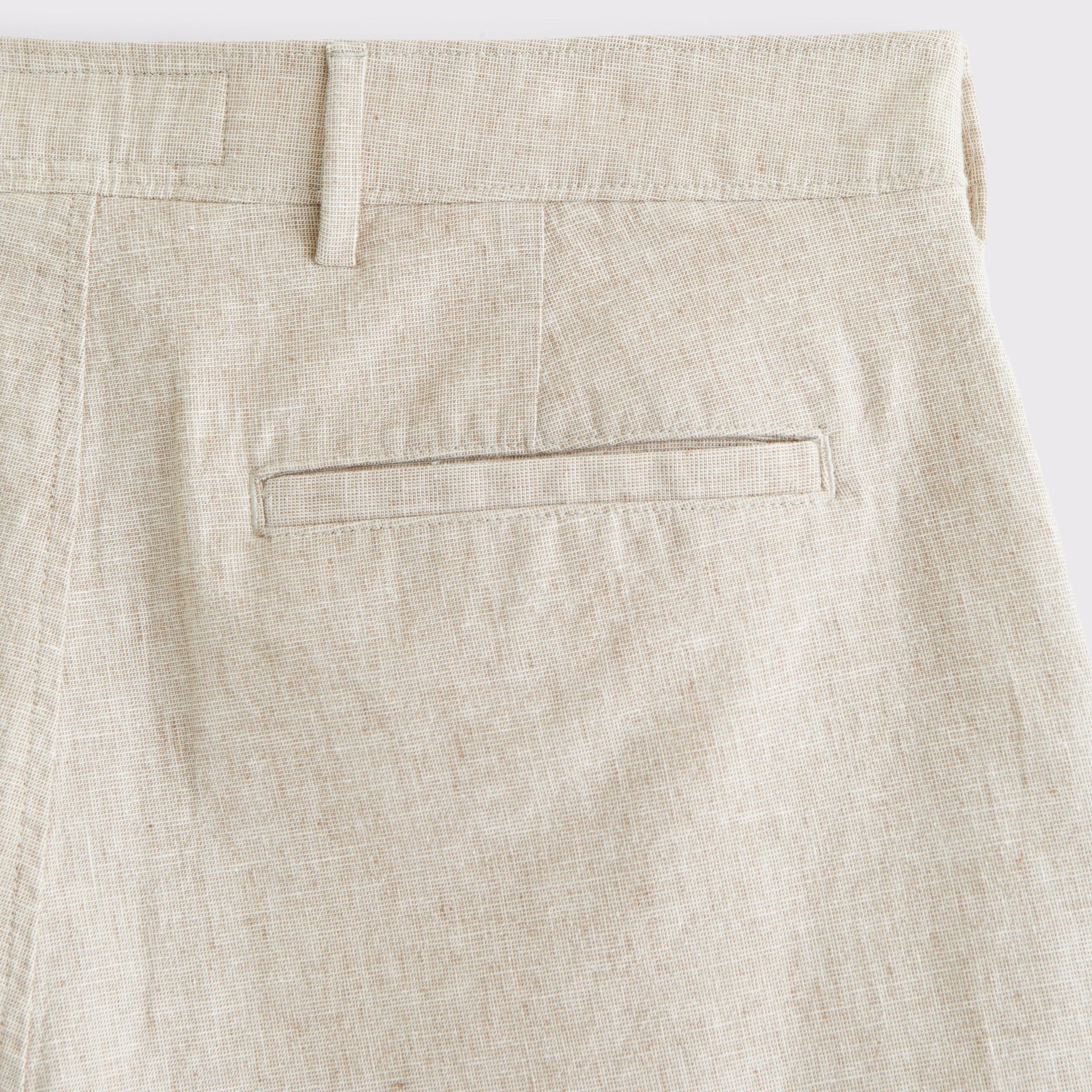 Linen-Blend Plainfront Short Product Image