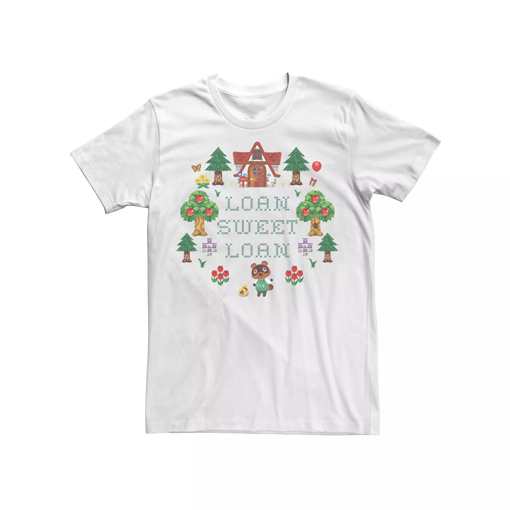 Men's Animal Crossing Loan Sweet Loan Tee, Size: XL, White Product Image