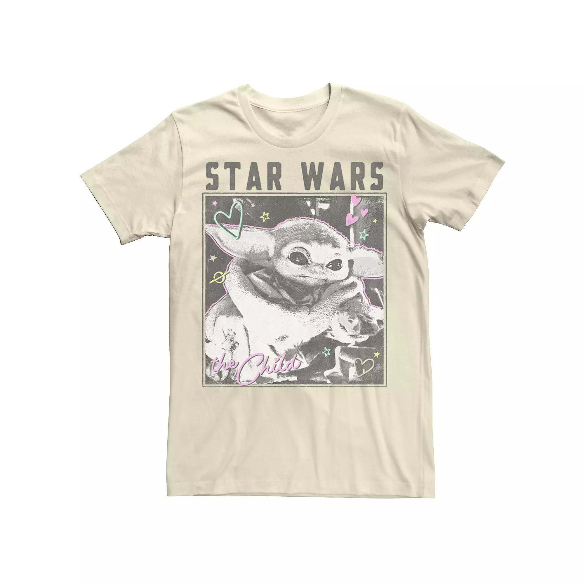 Men's Star Wars The Child Doodle Photo Tee, Size: XXL, Light Blue Product Image