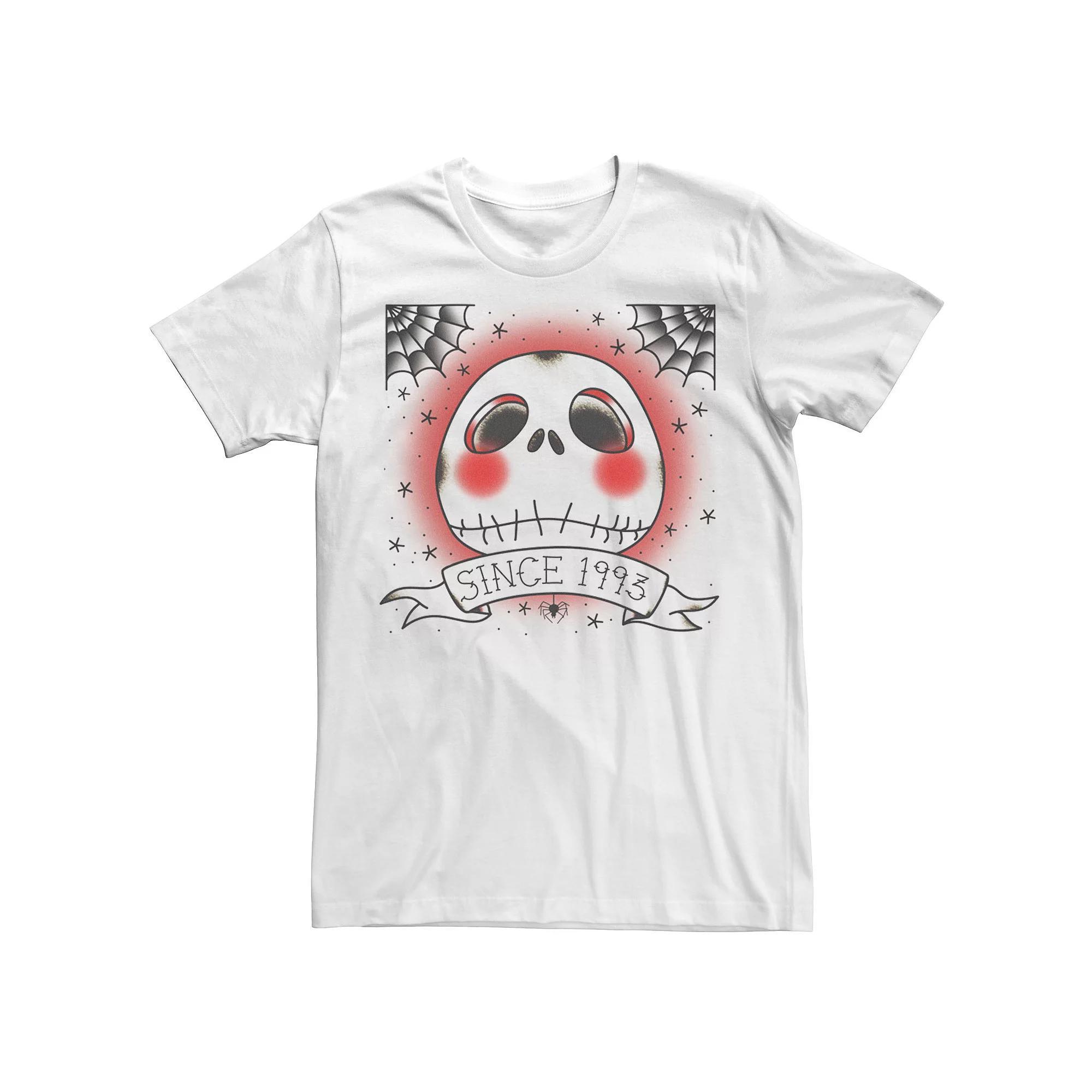 Disney's The Nightmare Before Christmas Jack Skellington Men's Since 1993 Tattoo Tee, Size: Small, White Product Image