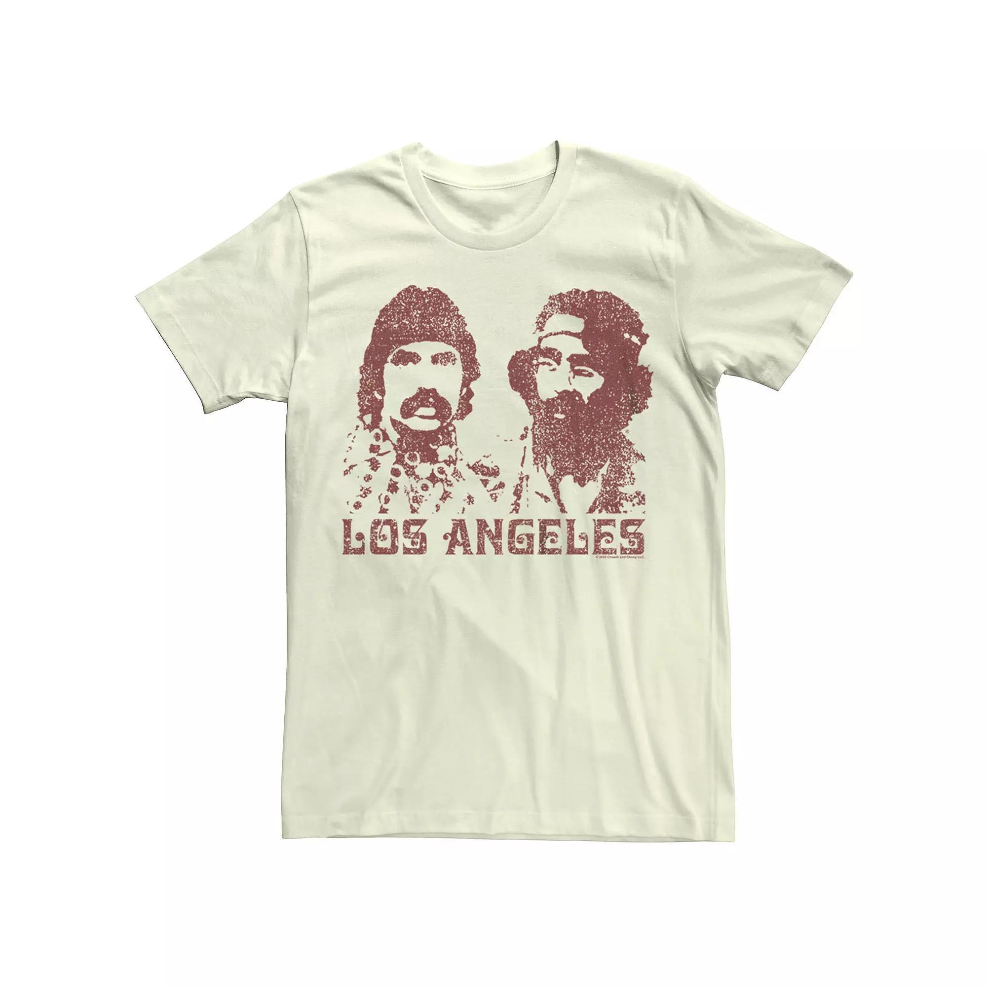 Men's Cheech And Chong Faded Draw Tee, Size: Medium, Natural Product Image