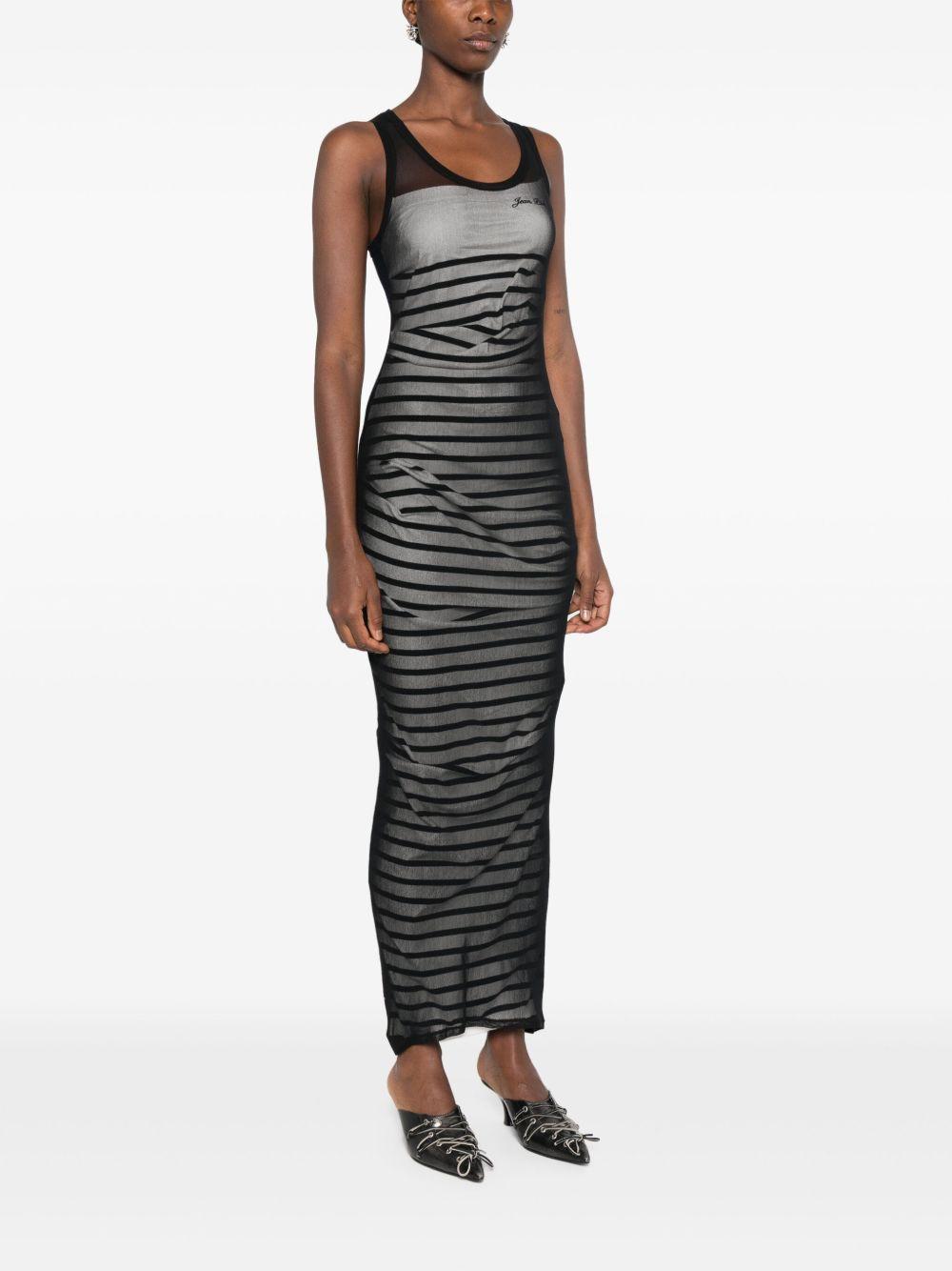 Black & Navy 'The Bi-Material Marinière' Maxi Dress Product Image