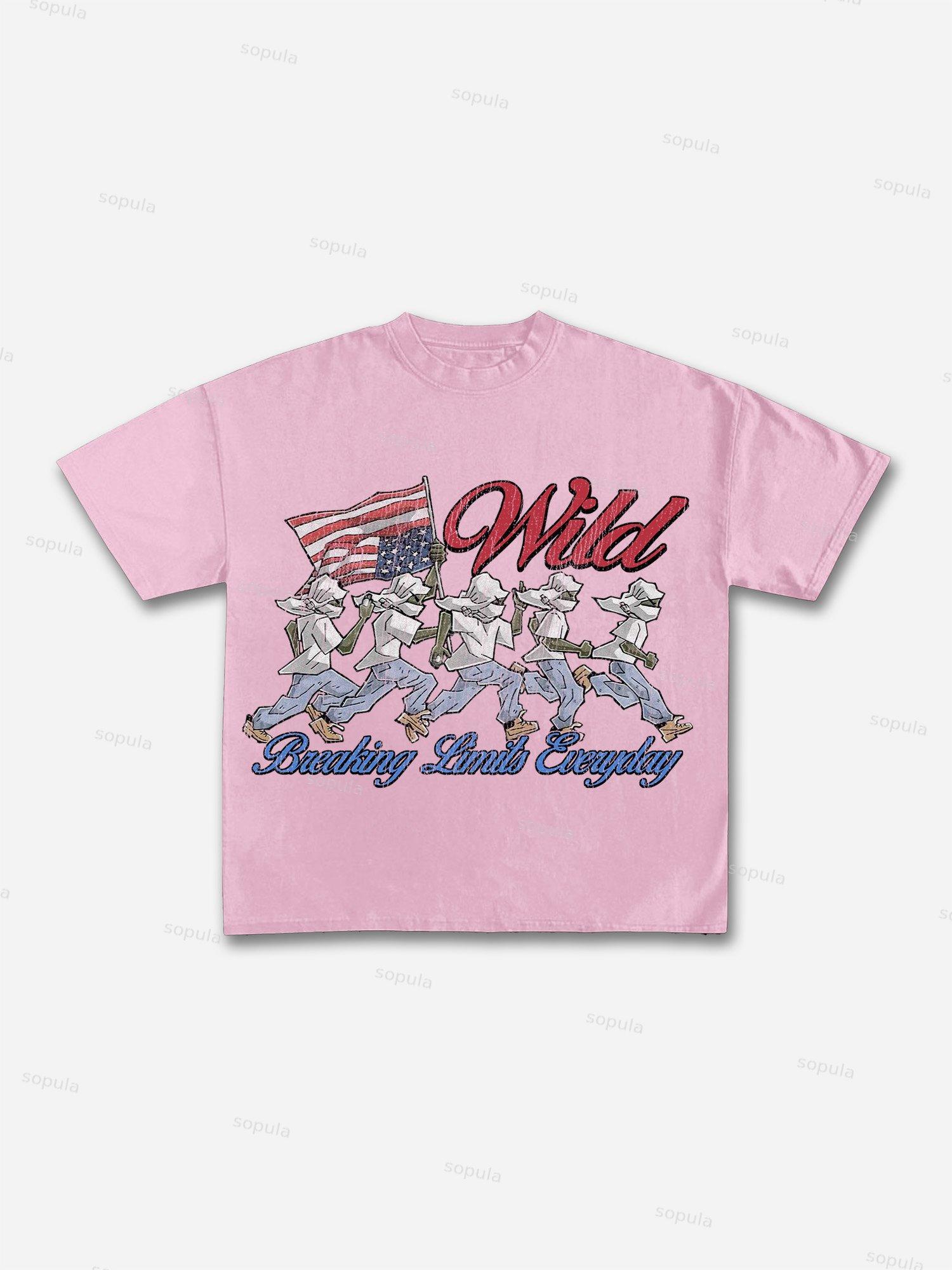 Breaking Limits Graphic Print Cotton T-shirt Product Image