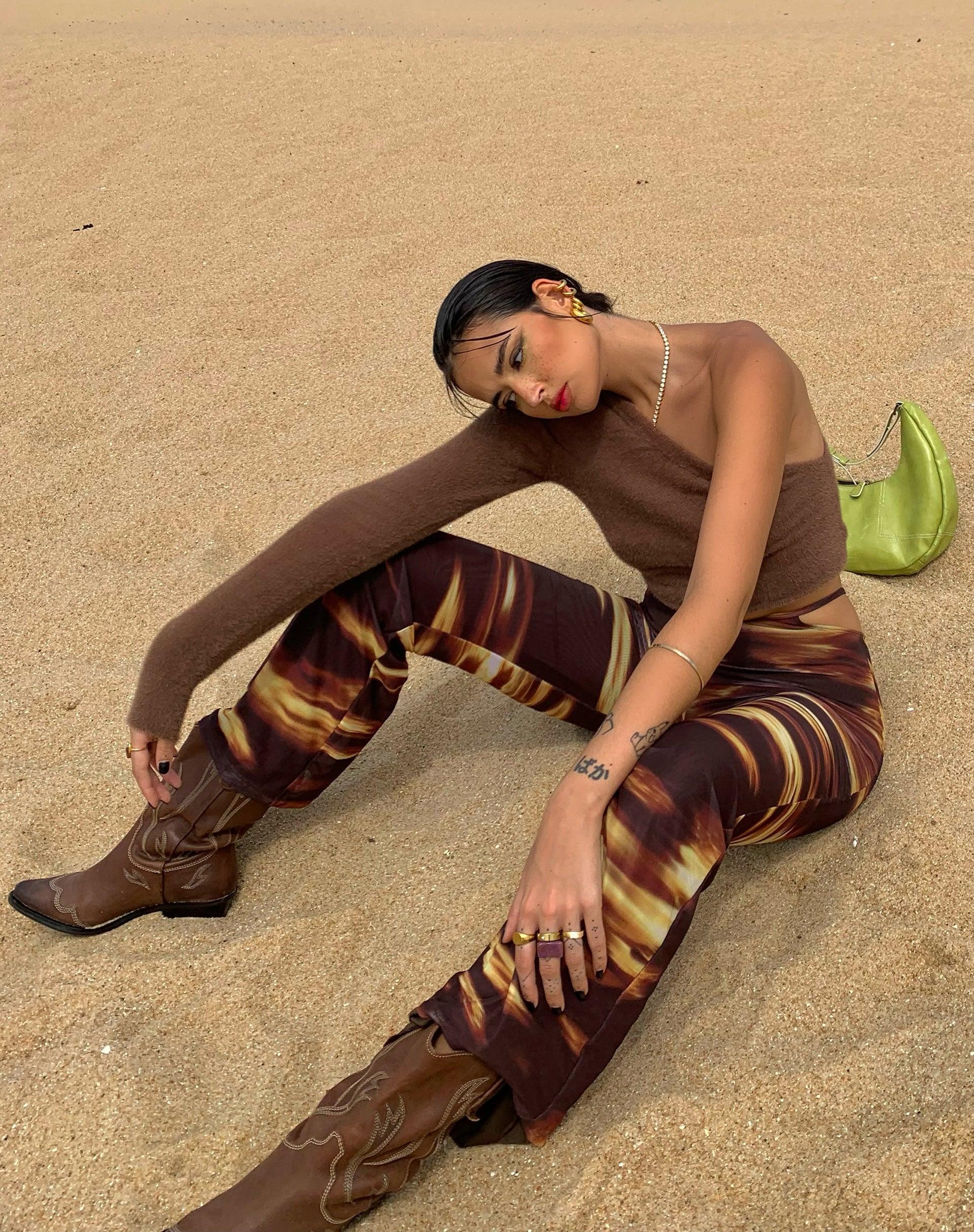 Mares Flare Trouser in Bleach Drip Product Image