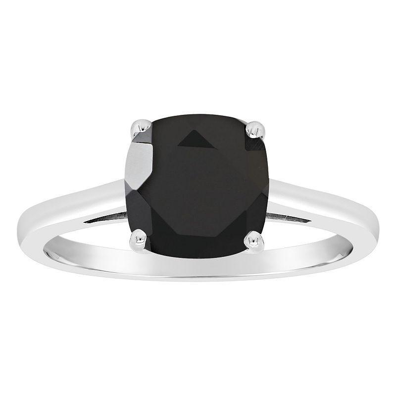 Alyson Layne 14k Gold Cushion Black Onyx Solitaire Ring, Womens Product Image