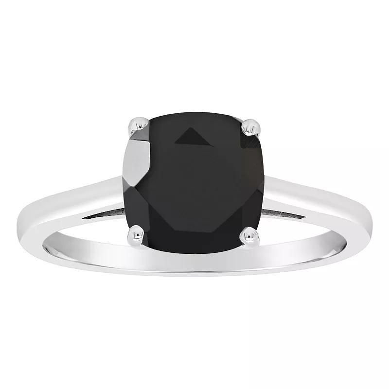 Alyson Layne 14k Gold Cushion Black Onyx Solitaire Ring, Womens Product Image