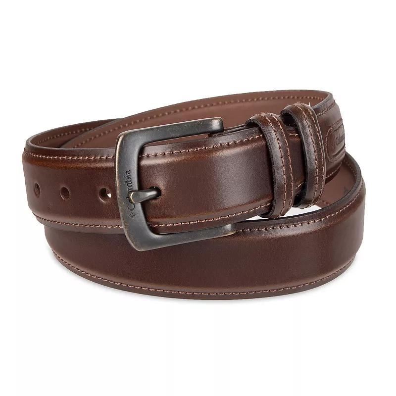 Columbia Double Loop-Stitched Leather Belt Product Image