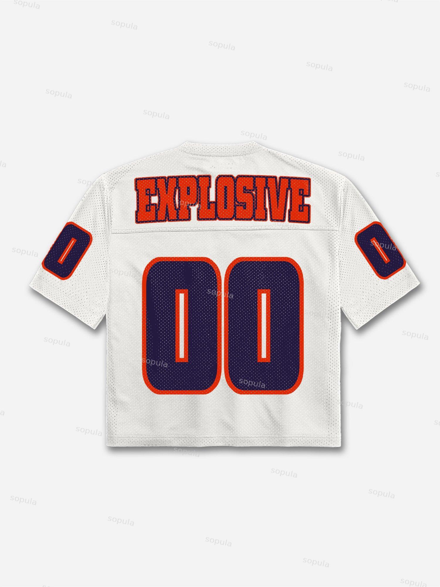 Skeleton Baseball Player Graphic Blokecore Football Jersey T-shirt Product Image