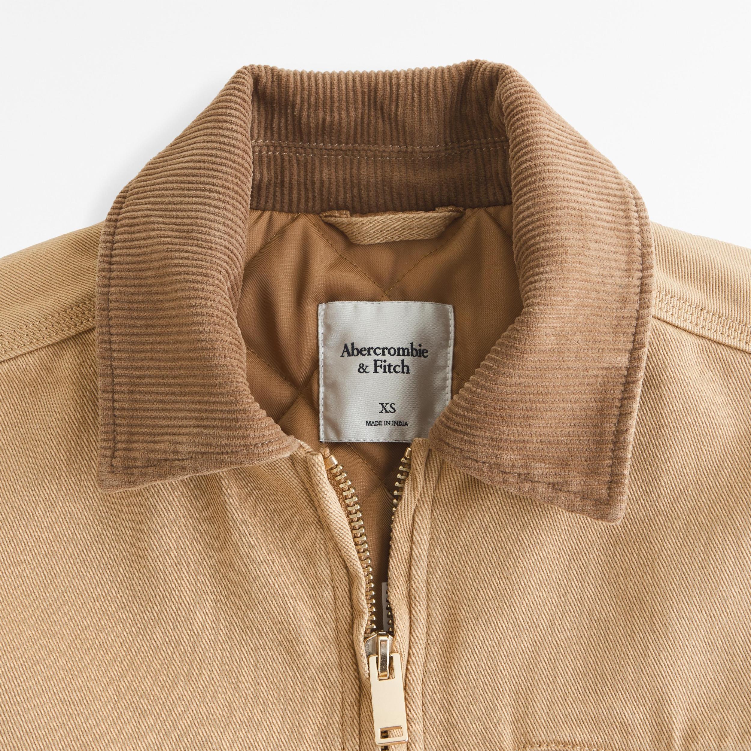 Cropped Twill Workwear Jacket Product Image