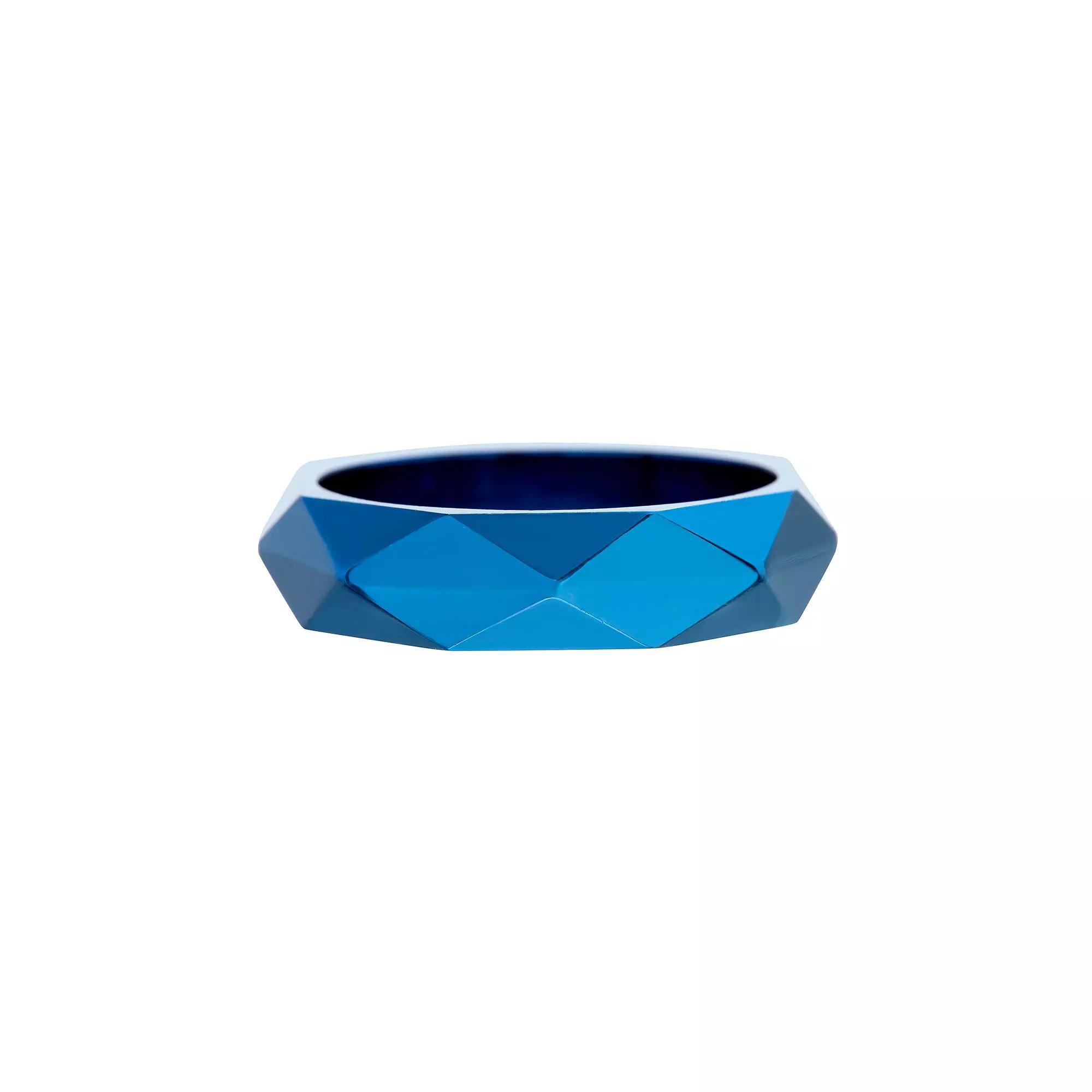 1913 Men's Blue Ion-Plated Stainless Steel Ring Product Image