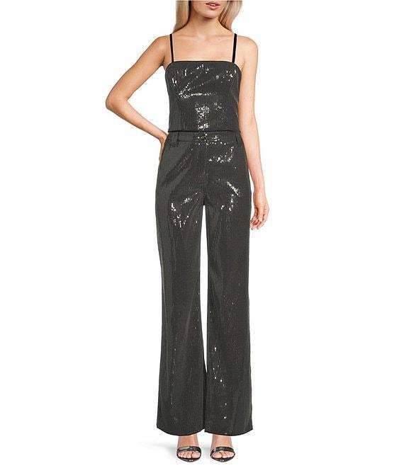 Guess Sleeveless Cassia Sequin Embellished Piece Dyed Coordinating Tank Top Product Image