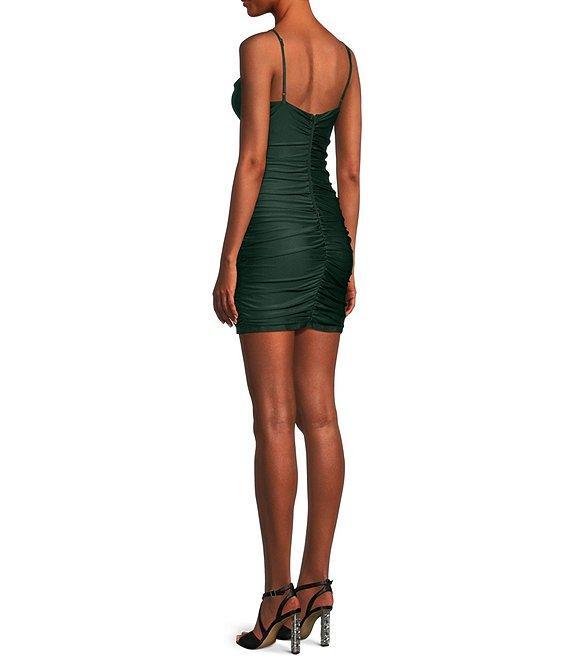 B. Darlin Cowl Neck Shirred Bodycon Dress Product Image