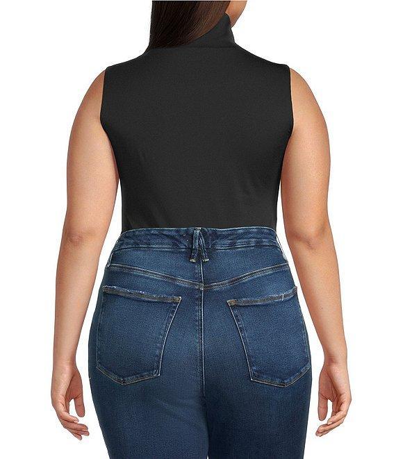 Good American Plus Size Weightless Scuba Mock Neck Sleeveless Bodysuit Product Image