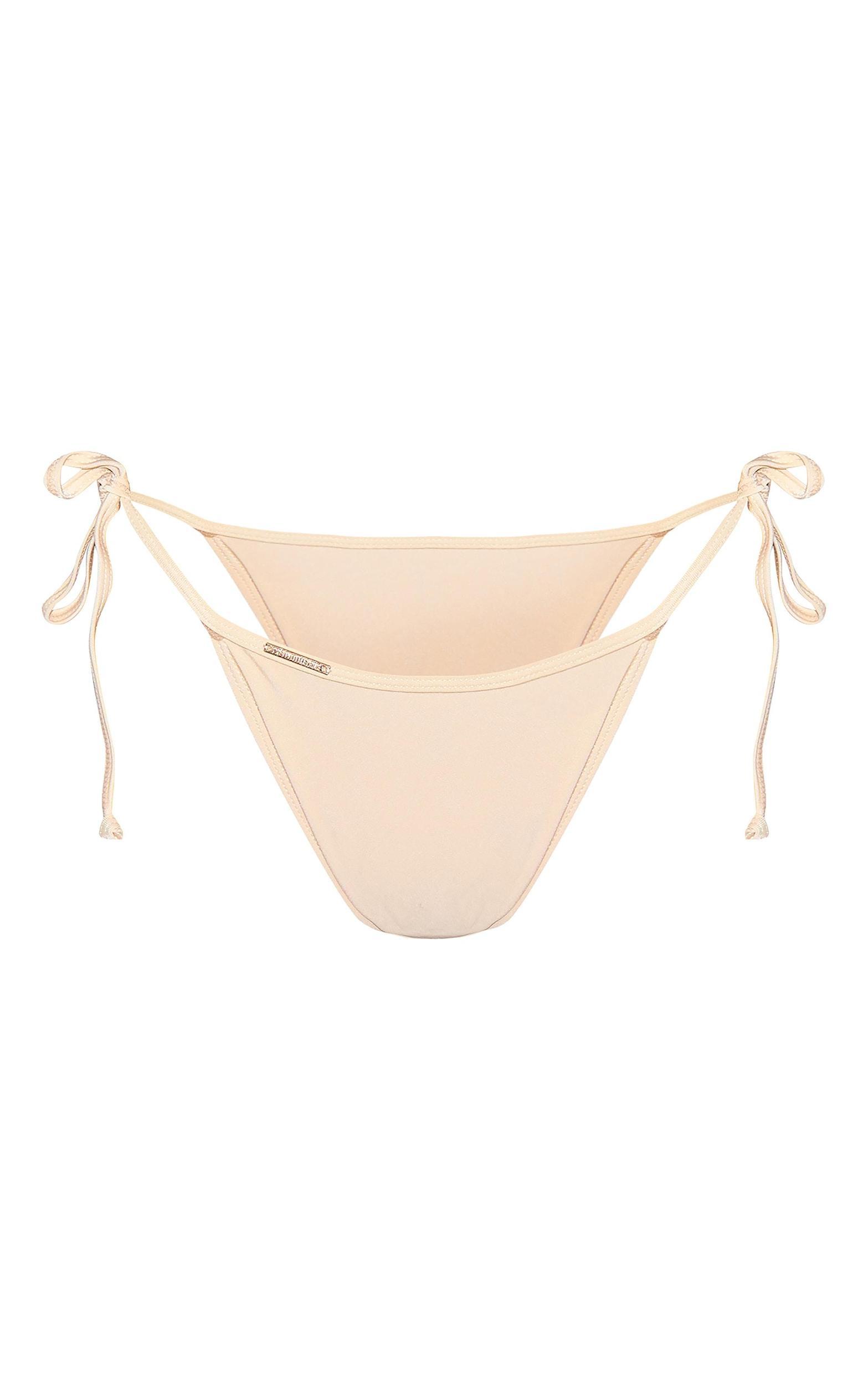 Cream Mix & Match Tie Side Bikini Bottoms Product Image
