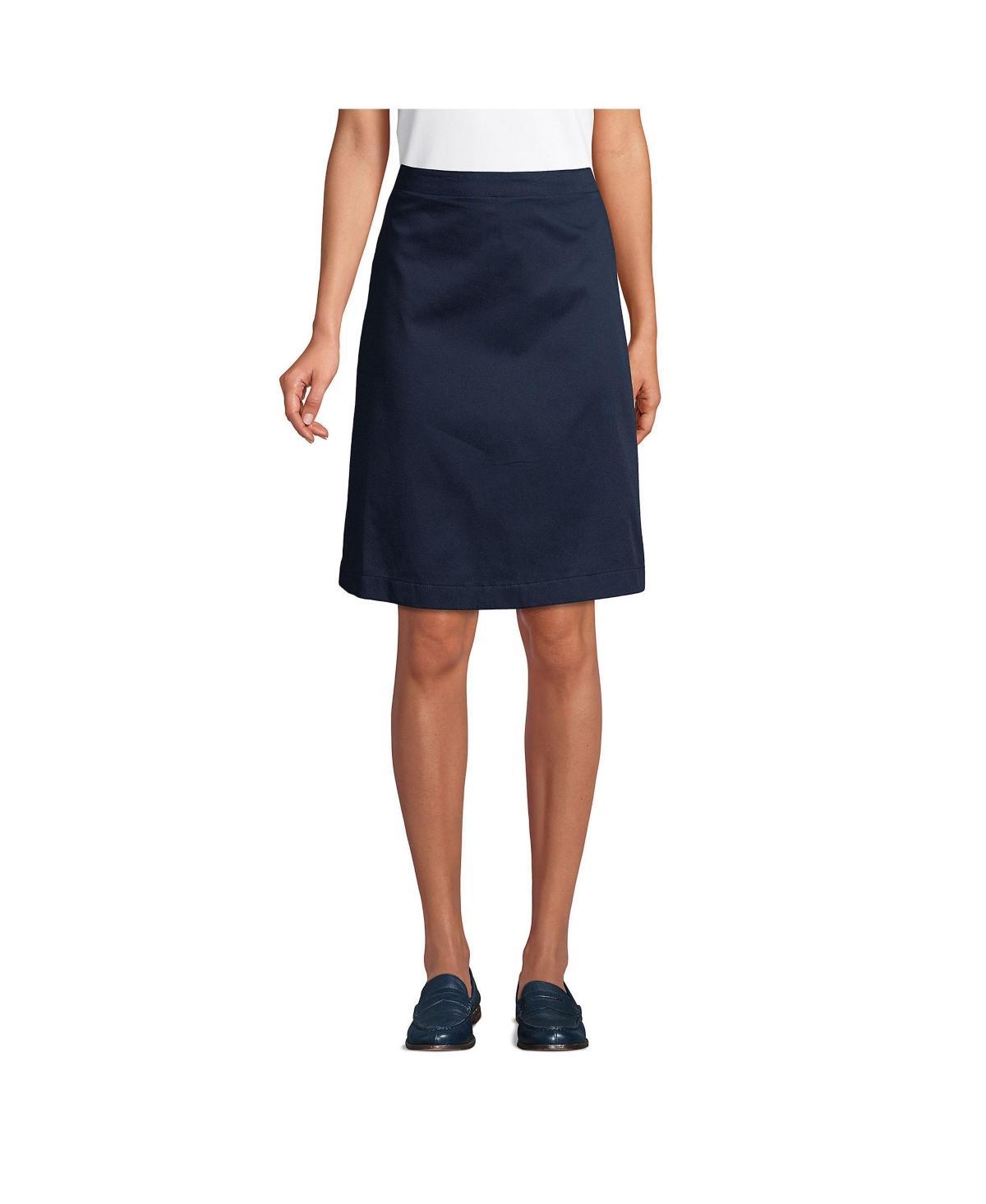 Women's Lands' End School Uniform Blend Chino Skort, Size: 0, Arctic Gray Product Image