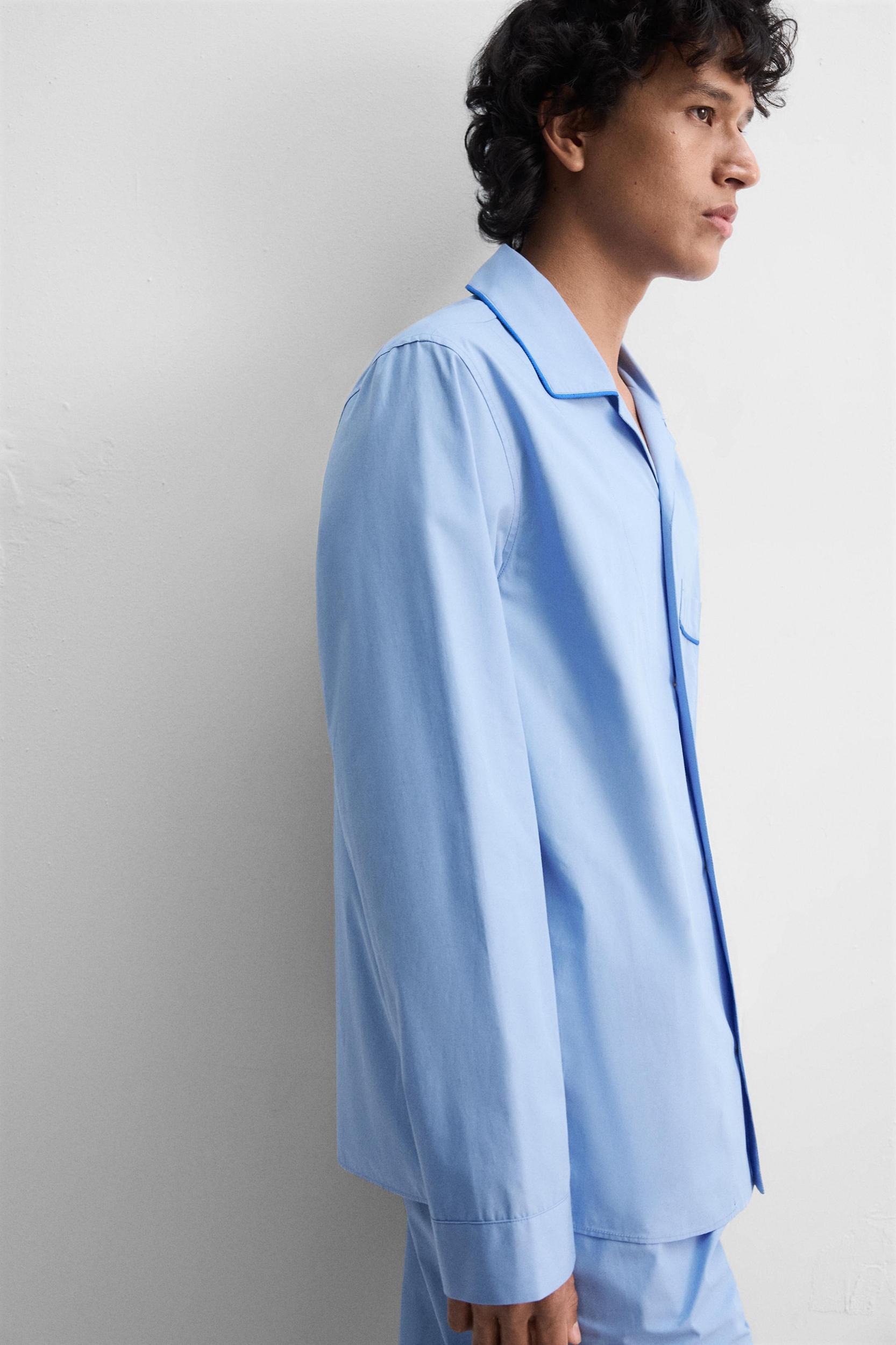 CONTRAST PAJAMA SHIRT Product Image