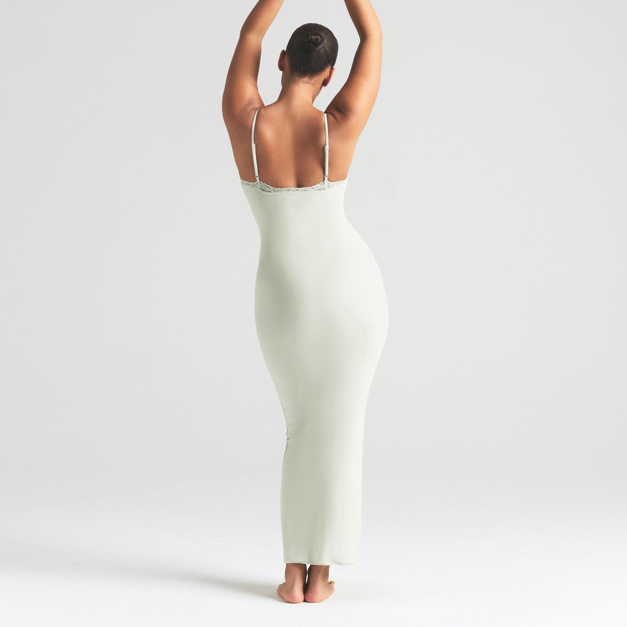 FITS EVERYBODY LACE LONG SLIP DRESS | SPEARMINT Product Image