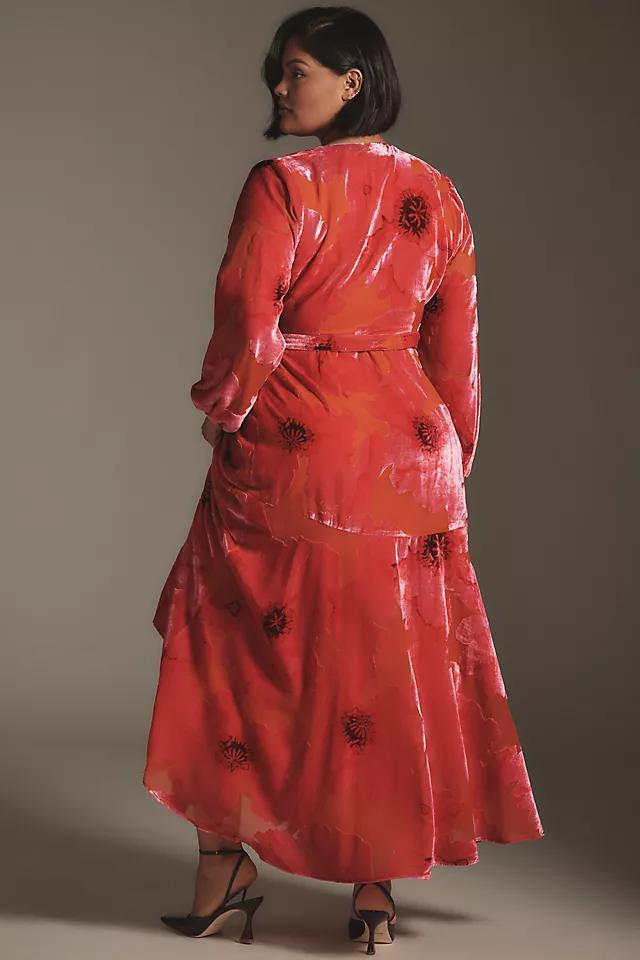 Hutch Long-Sleeve V-Neck Wrap Midi Dress Product Image
