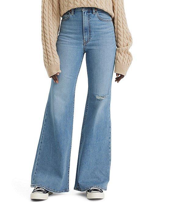 Levi's® Ribcage High Rise Distressed Flare Jeans Product Image