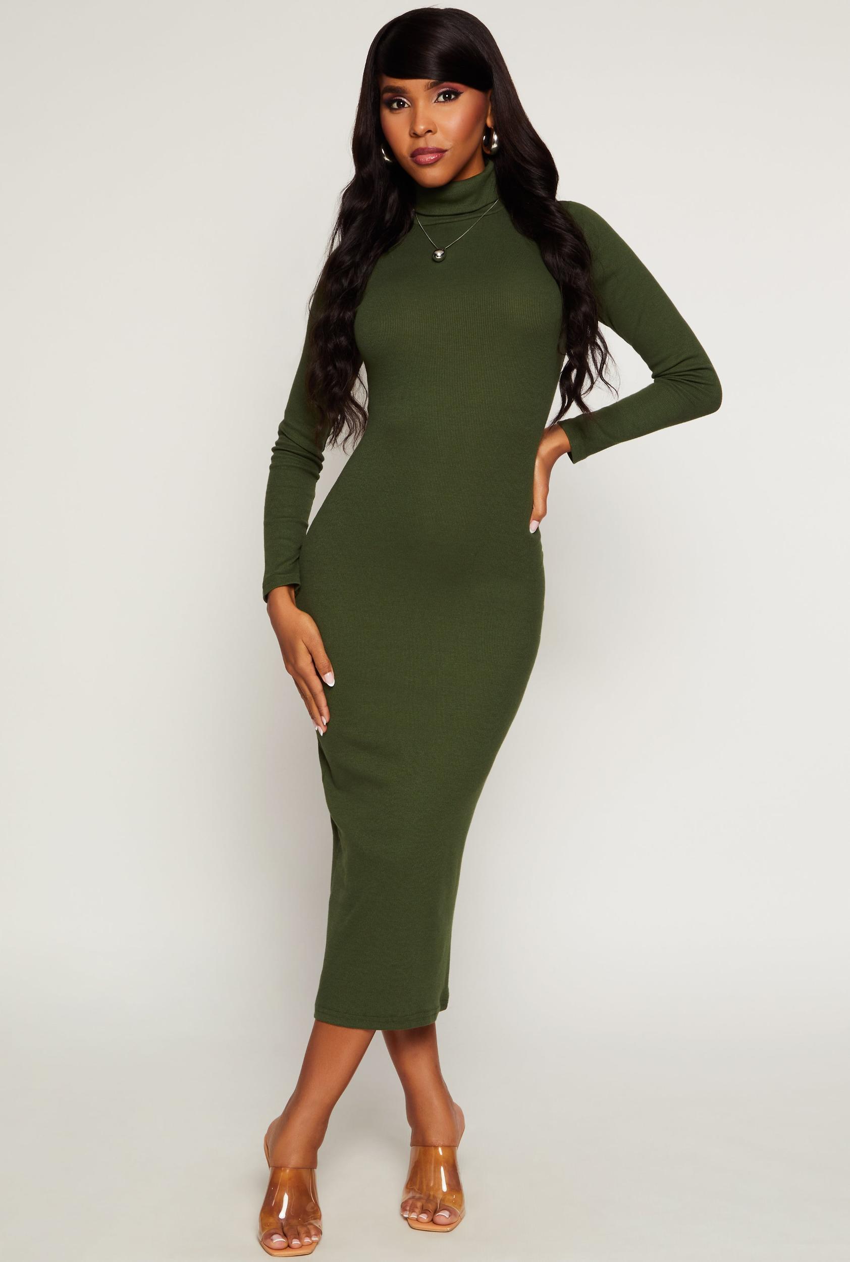 Womens Daisy Turtleneck Midi Dress Product Image