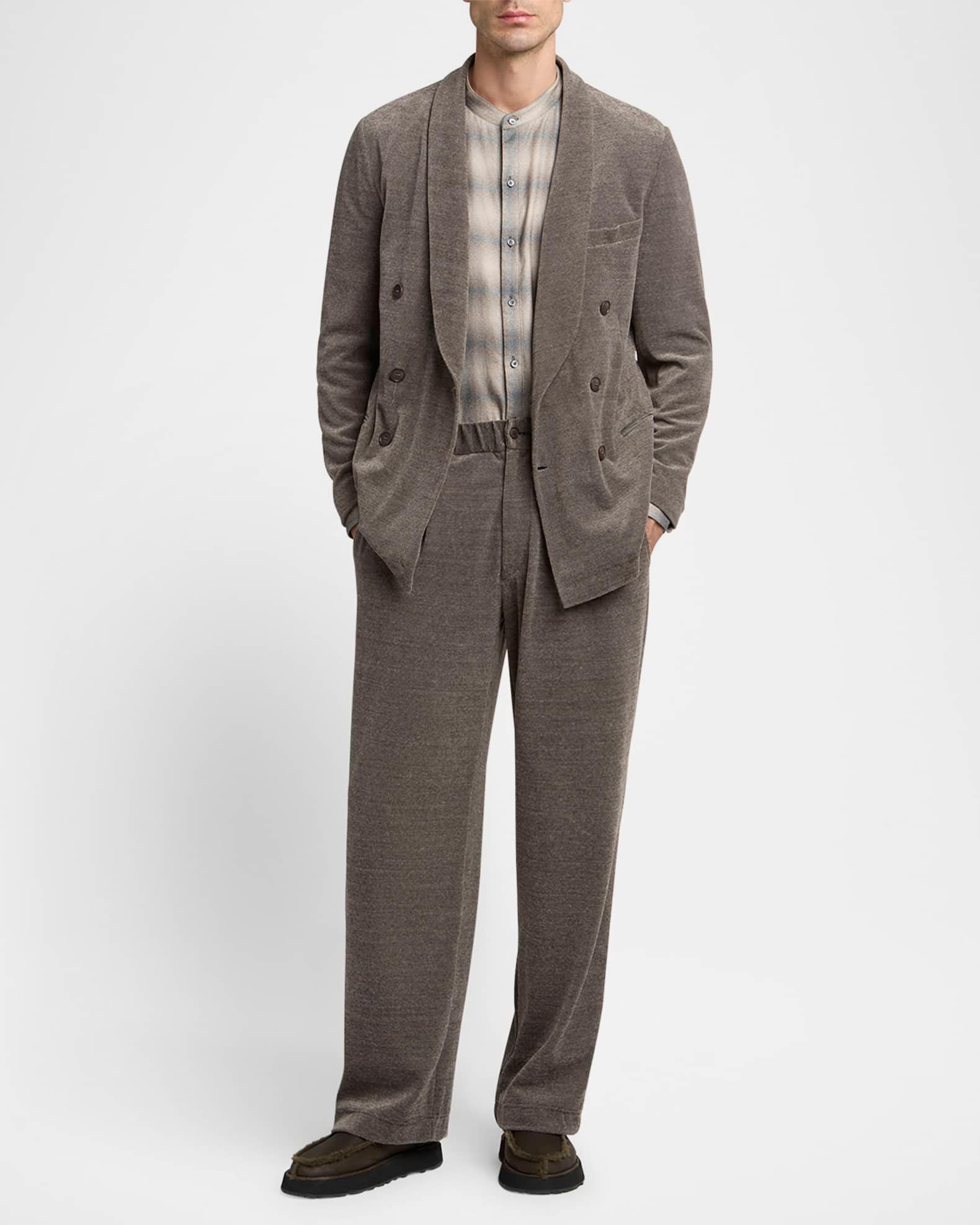 Men's Heathered Chenille Relaxed Pleated Pants Product Image