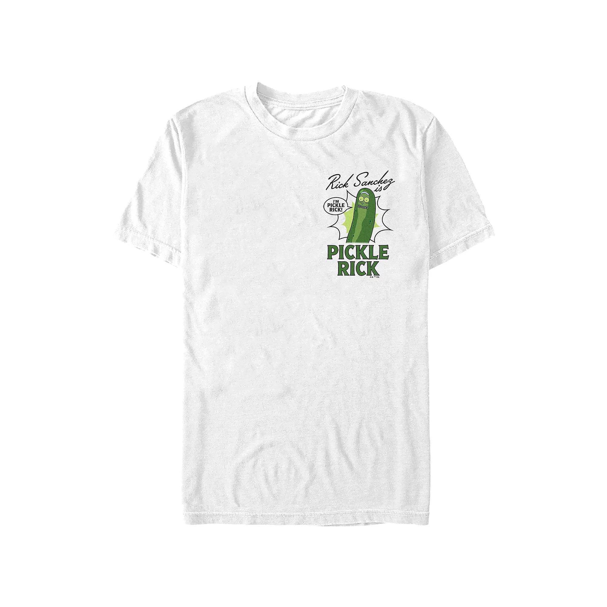 Men's Rick And Morty Pickle Rick Graphic Tee, Size: Medium, White Product Image