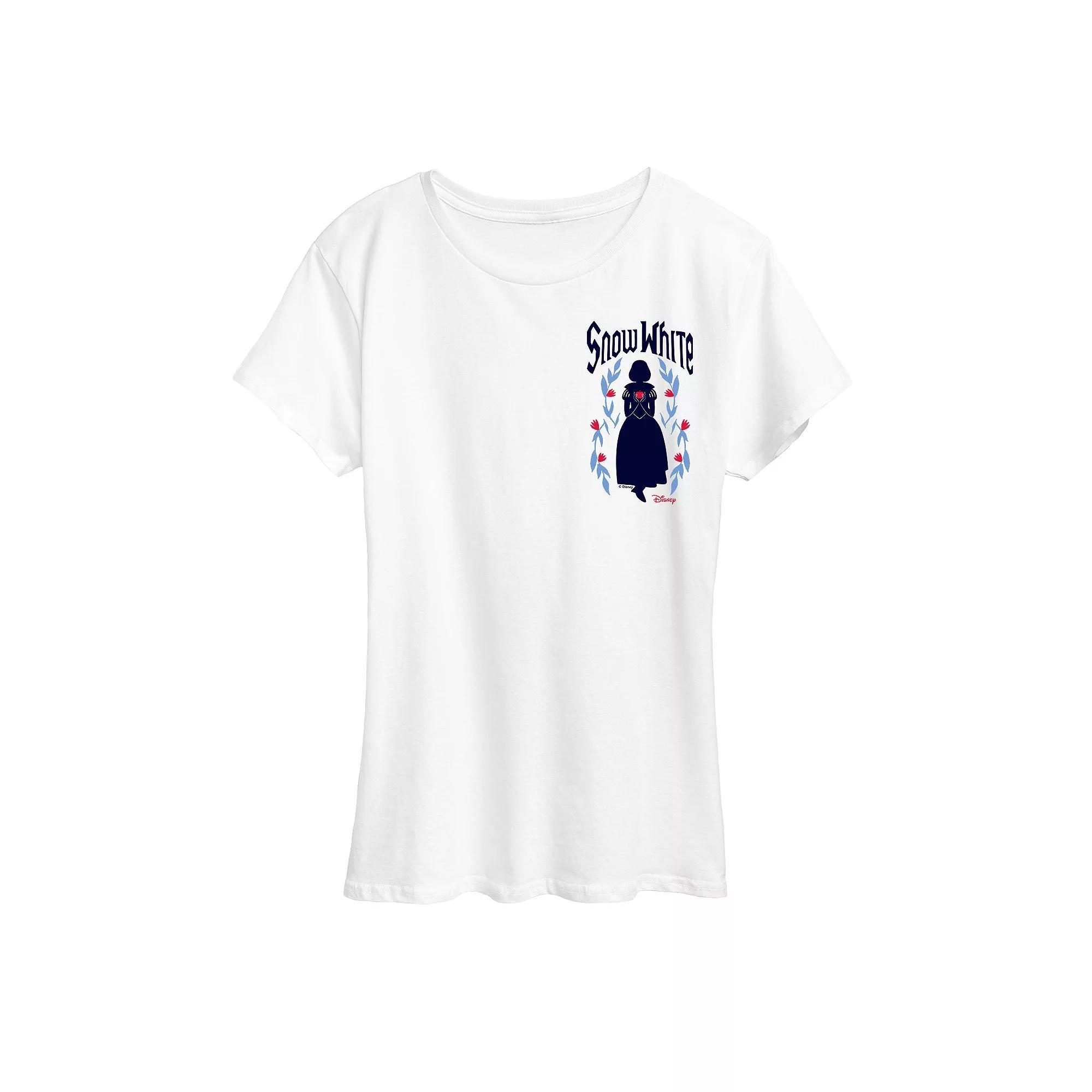 Disneys Snow Womens Left Chest Graphic Tee Product Image