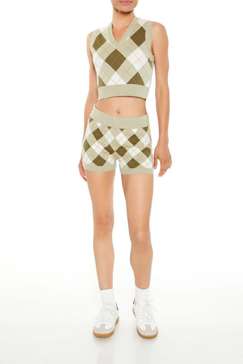 Argyle Sweater-Knit Shorts | Forever 21 Product Image