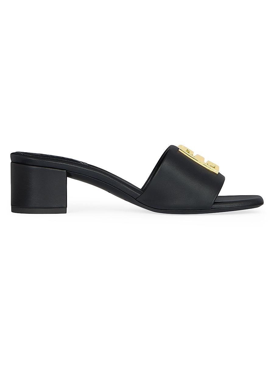 Womens 4G Mules In Leather Product Image
