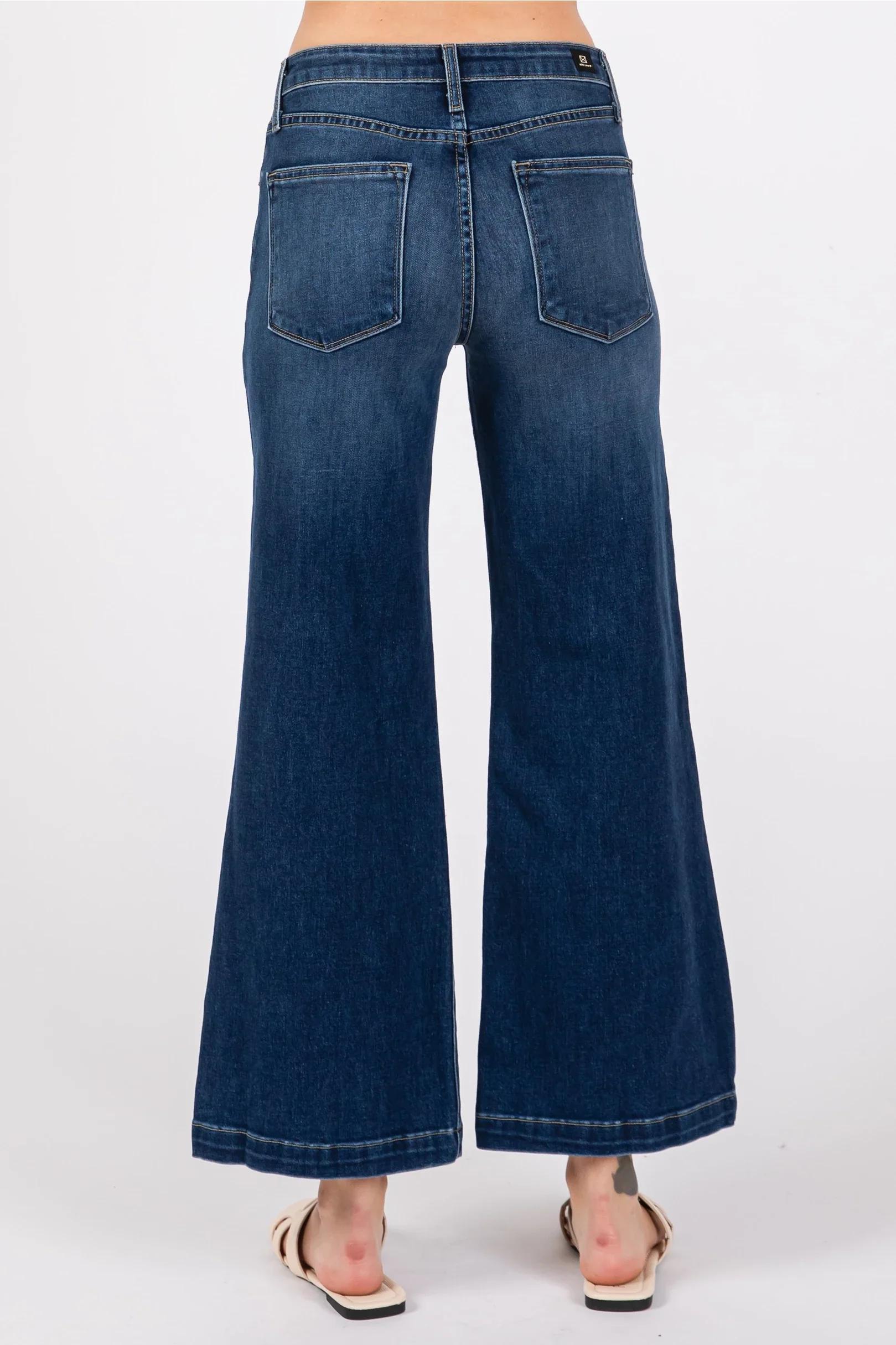 Letter to Juliet Sofia Wide Leg Culotte Pant in Dark Product Image