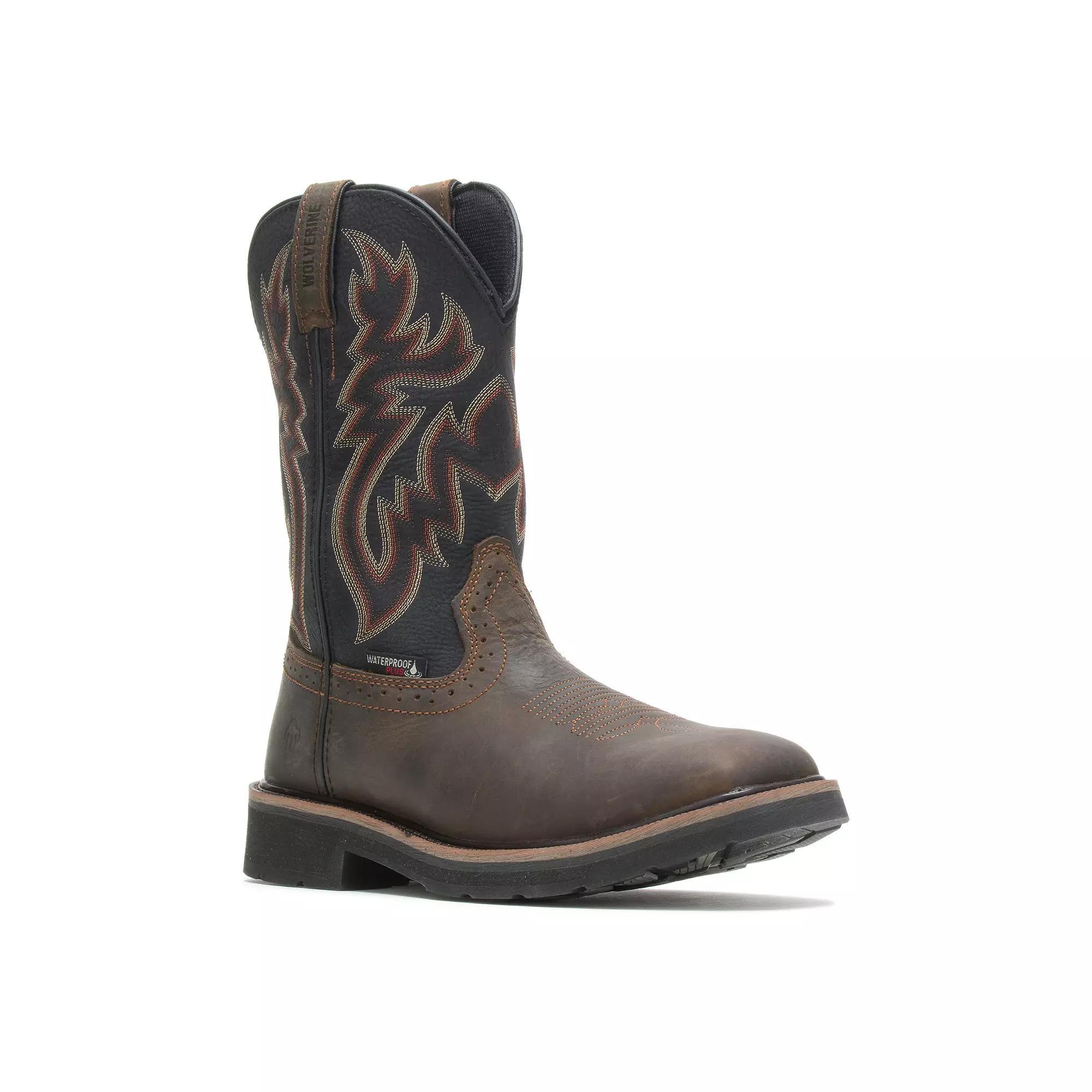 Wolverine Rancher Men's Steel Toe Waterproof Work Boots, Size: 12, Black Brown Product Image