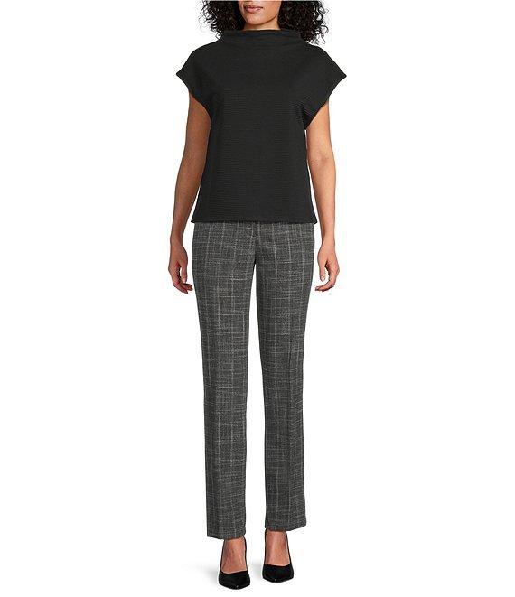 Investments Petite Static Grid 5TH AVE fit Straight Leg Tummy Control Pants Product Image
