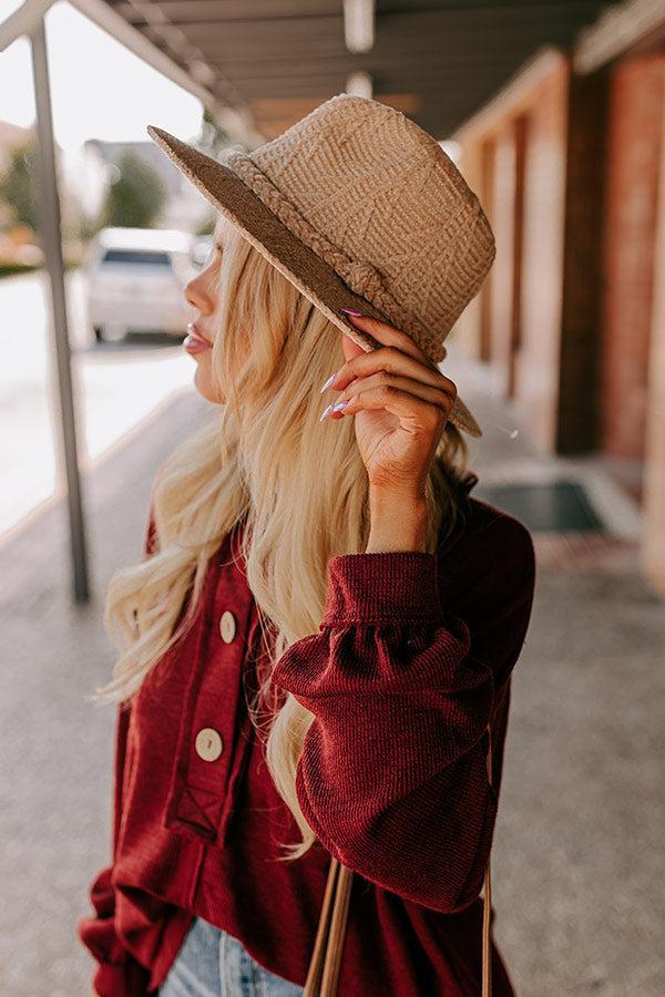 Fall Dreaming Chenille Woven Fedora in Iced Latte Product Image