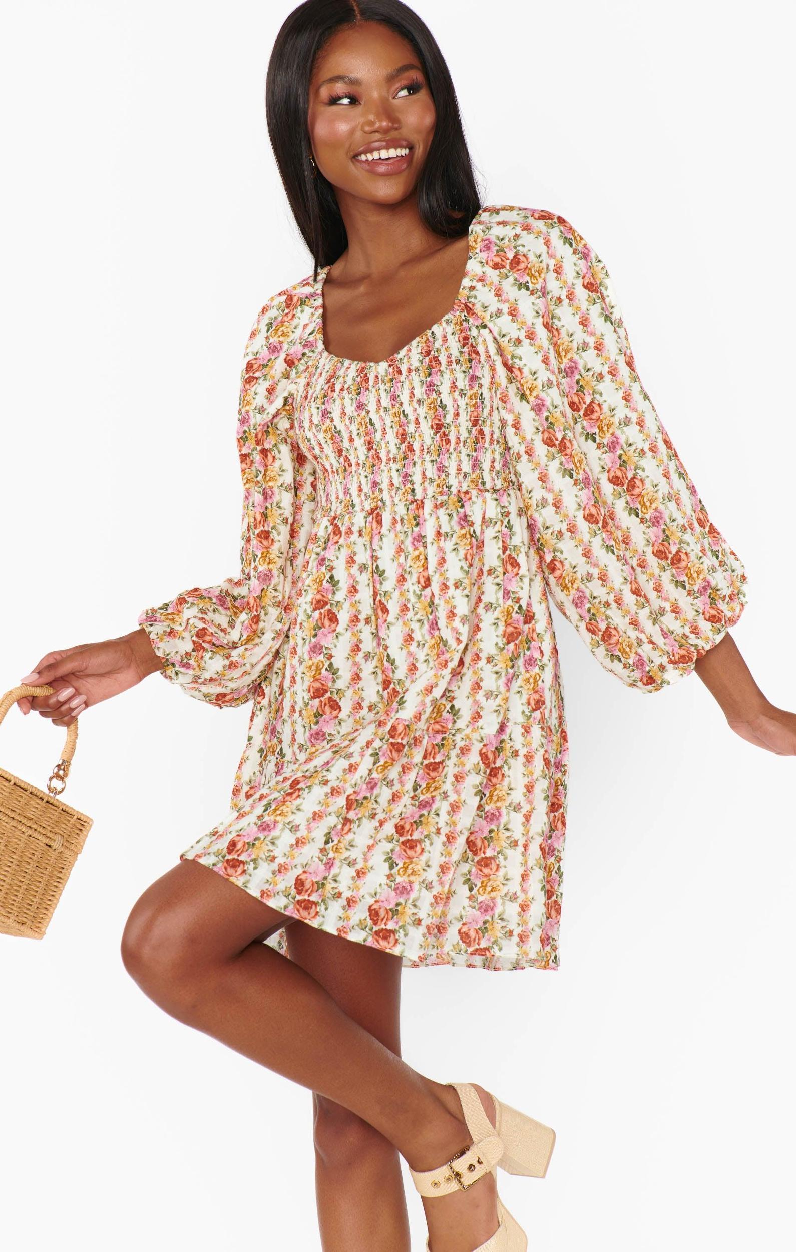 Josephine Dress ~ Hillside Stripe Floral Product Image
