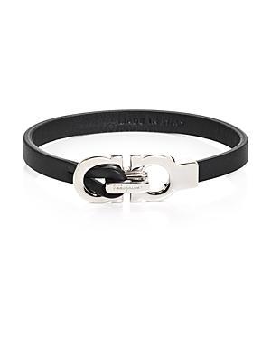 Mens Gancini Leather Bracelet Product Image