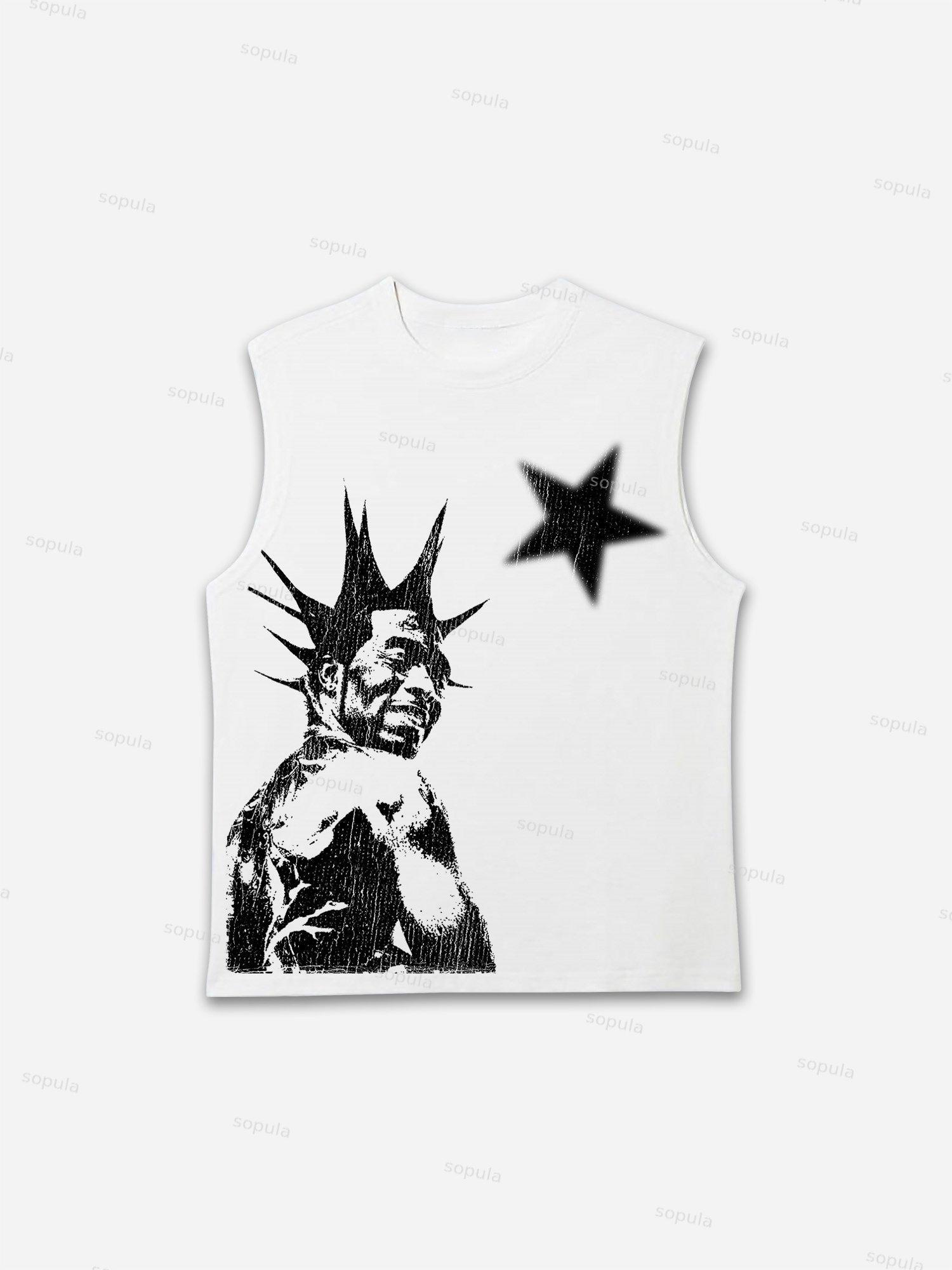 Cool Street Portrait Print Tank Top Product Image
