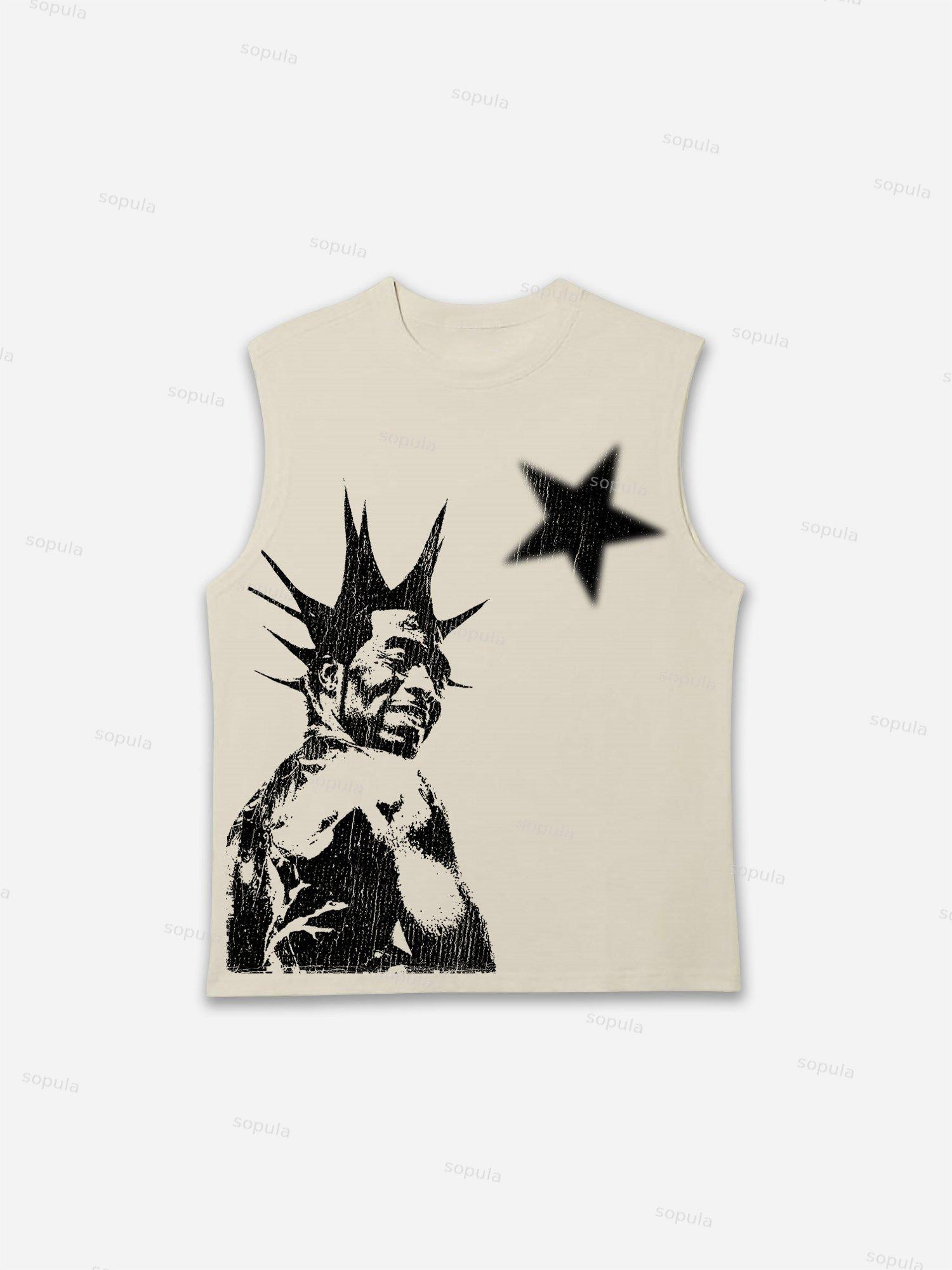 Cool Street Portrait Print Tank Top Product Image