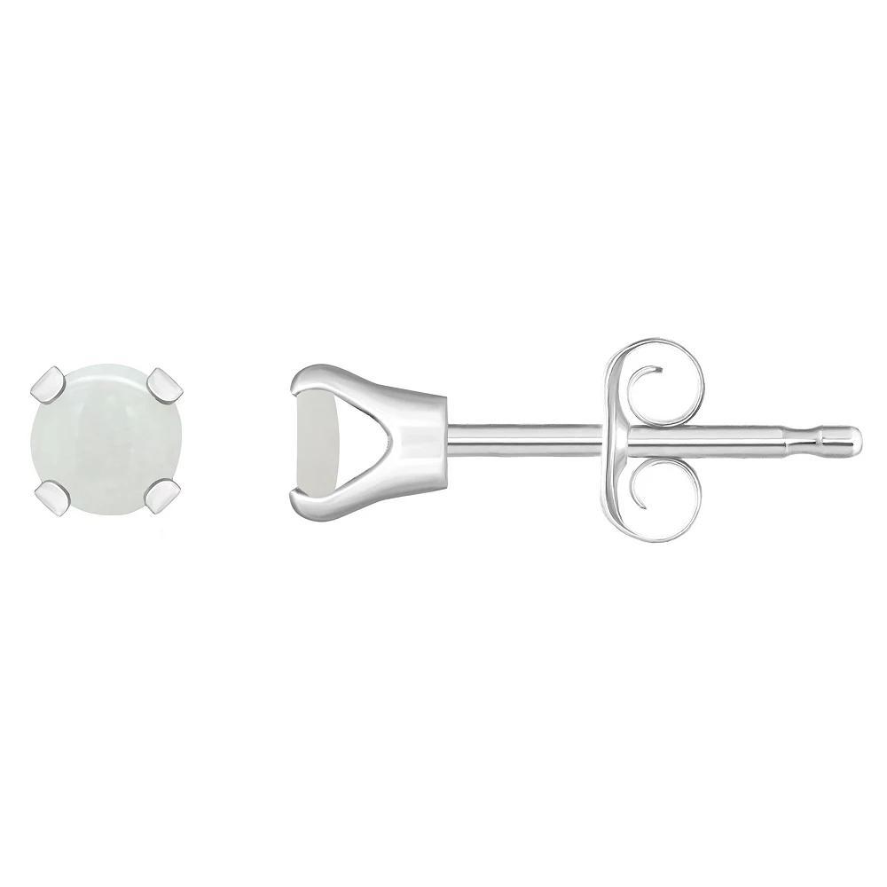 14k White Gold Gemstone Stud Earrings, Women's, December Product Image