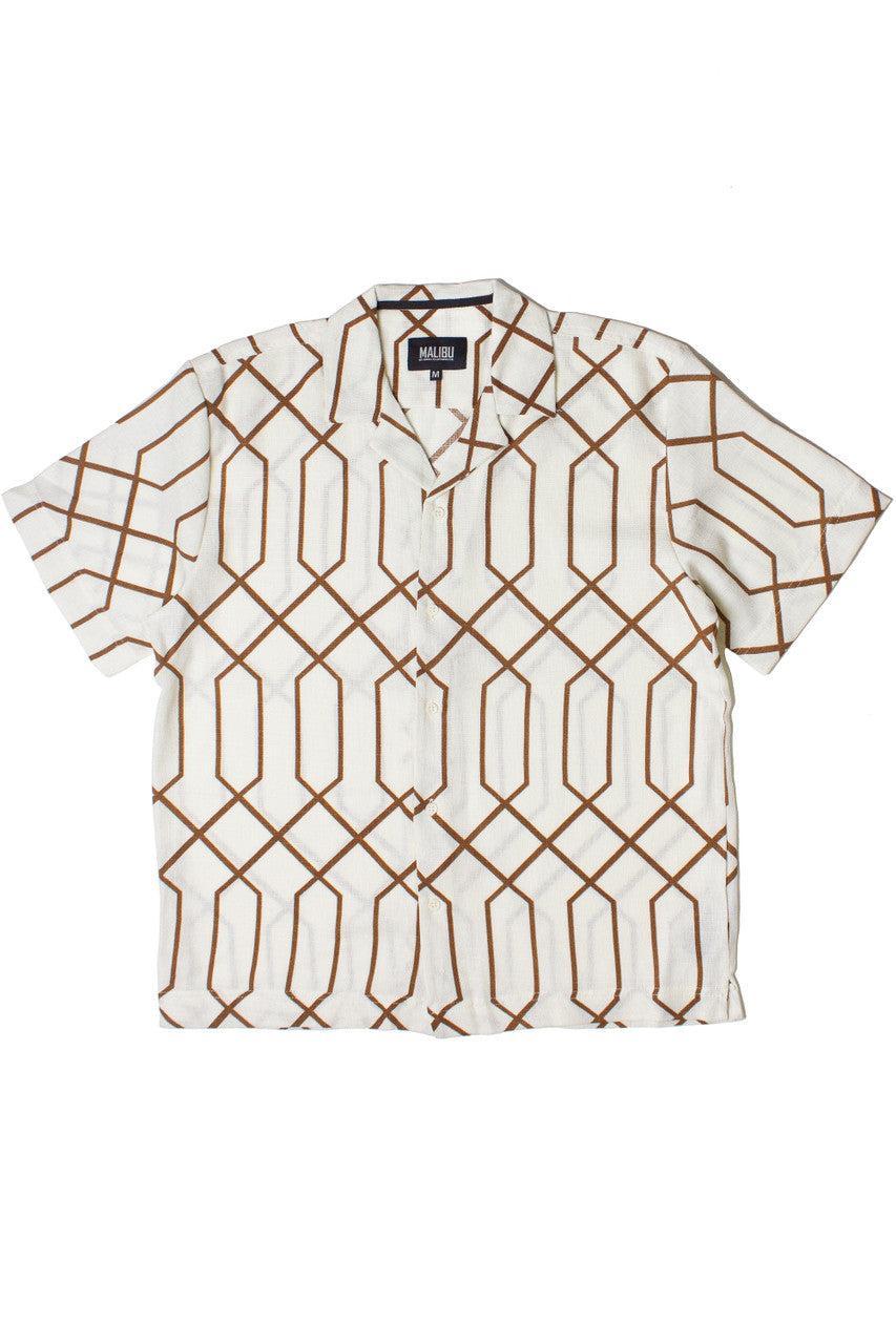 Modern Art Deco Button Up Shirt Product Image