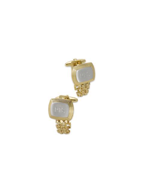 Chain Wrap Engravable Cufflinks - Gold/silver Product Image