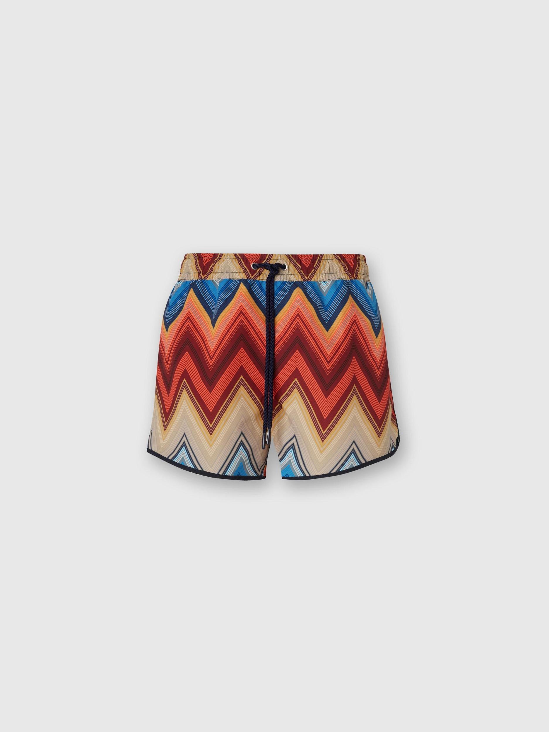Swim shorts with macro zigzag print Product Image