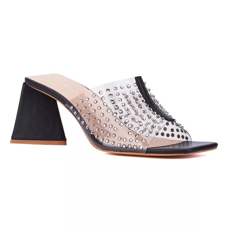 Fashion to Figure Dayna Women's Wide Width Embellished Sandals, Size: 14 Wide, Clear Product Image