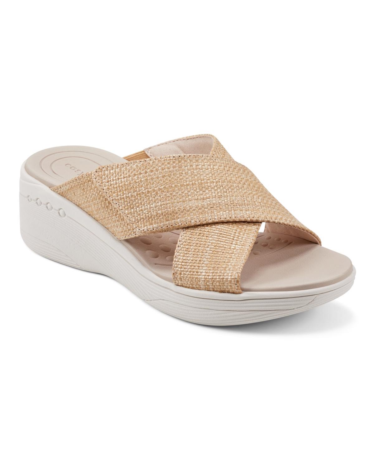 Easy Spirit Bindie Women's X-Band Wedge Slide Sandals, Size: 9, Black Product Image