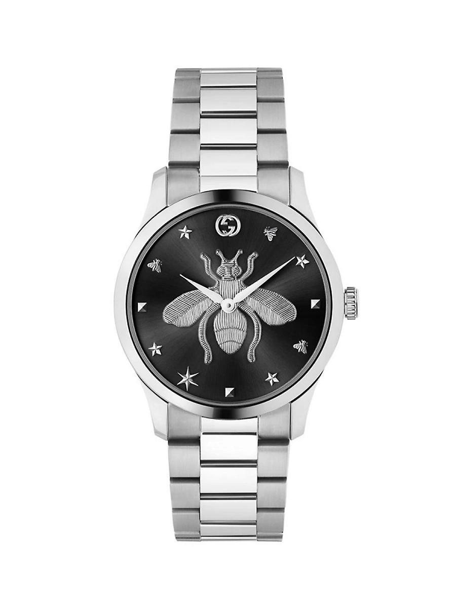 Mens G-Timeless Collection Bee Stainless Steel Chronograph Watch Product Image